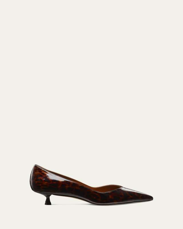 Eva Tortoiseshell Kitten-Heel Pumps